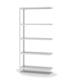 Fachbodenregal Anbauregal WR, 2.000×1.000×300 mm, lichtgrau