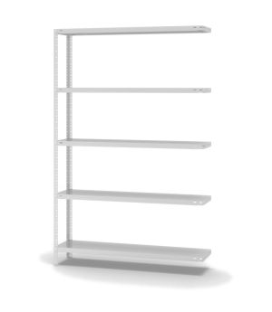 Fachbodenregal Anbauregal WR, 2.000×1.300×300 mm, lichtgrau