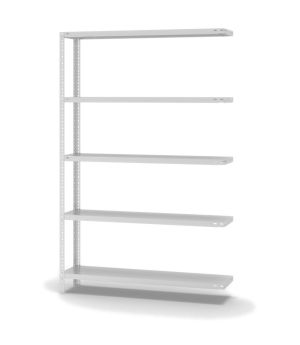 Fachbodenregal Anbauregal WR, 2.000×1.300×300 mm, lichtgrau