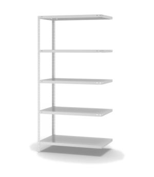 Fachbodenregal Anbauregal WR, 2.000×1.000×500 mm, lichtgrau