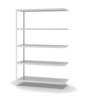 Fachbodenregal Anbauregal WR, 2.000×1.300×500 mm, lichtgrau