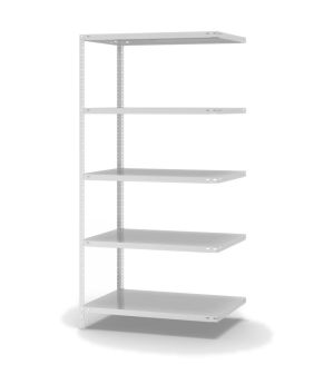 Fachbodenregal Anbauregal WR, 2.000×1.000×600 mm, lichtgrau