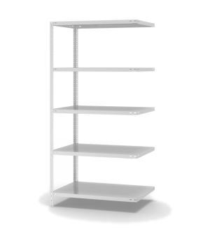 Fachbodenregal Anbauregal WR, 2.000×1.000×600 mm, lichtgrau