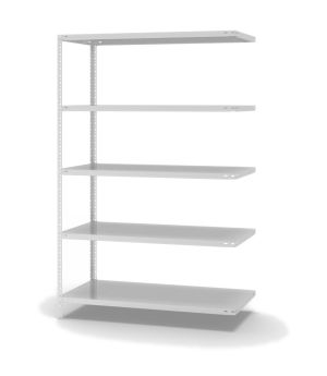 Fachbodenregal Anbauregal WR, 2.000×1.300×600 mm, lichtgrau