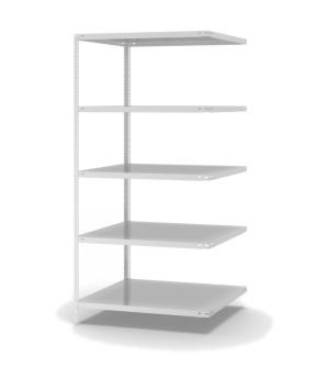 Fachbodenregal Anbauregal WR, 2.000×1.000×800 mm, lichtgrau