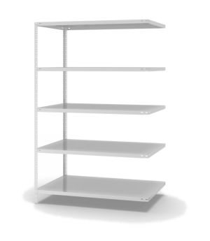 Fachbodenregal Anbauregal WR, 2.000×1.300×800 mm, lichtgrau