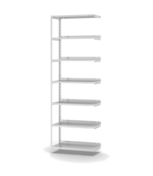 Aktenregal Anbauregal WR, 2.200×750×300 mm, lichtgrau