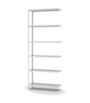Fachbodenregal Anbauregal WR, 2.500×1.000×300 mm, lichtgrau