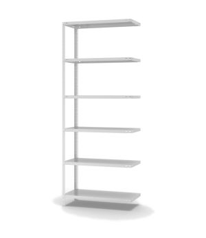 Fachbodenregal Anbauregal WR, 2.500×1.000×400 mm, lichtgrau
