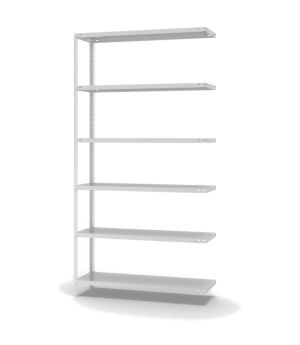 Fachbodenregal Anbauregal WR, 2.500×1.300×400 mm, lichtgrau