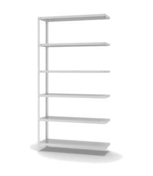 Fachbodenregal Anbauregal WR, 2.500×1.300×400 mm, lichtgrau