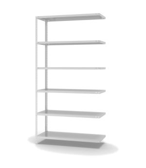Fachbodenregal Anbauregal WR, 2.500×1.300×500 mm, lichtgrau