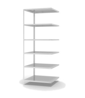 Fachbodenregal Anbauregal WR, 2.500×1.000×800 mm, lichtgrau