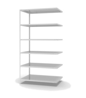 Fachbodenregal Anbauregal WR, 2.500×1.300×800 mm, lichtgrau