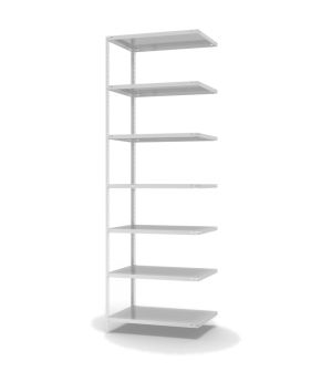 Fachbodenregal Anbauregal WR, 3.000×1.000×600 mm, lichtgrau