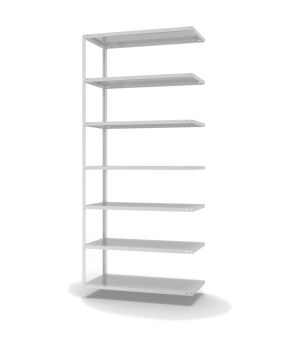 Fachbodenregal Anbauregal WR, 3.000×1.300×600 mm, lichtgrau