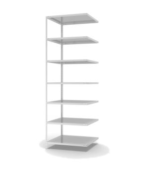 Fachbodenregal Anbauregal WR, 3.000×1.000×800 mm, lichtgrau