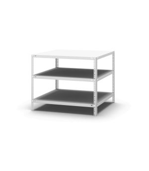 Fachbodenregal Grundregal WR, 800×1.000×800 mm, lichtgrau