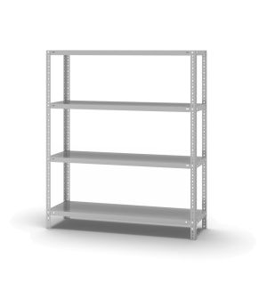 Fachbodenregal Grundregal WR, 1.500×1.300×400 mm, lichtgrau