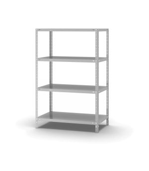 Fachbodenregal Grundregal WR, 1.500×1.000×500 mm, lichtgrau