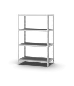 Fachbodenregal Grundregal WR, 1.500×1.000×500 mm, lichtgrau
