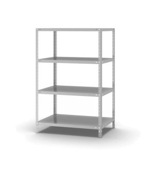 Fachbodenregal Grundregal WR, 1.500×1.000×600 mm, lichtgrau