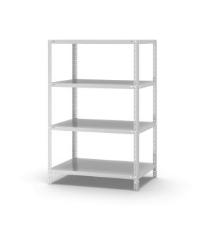 Fachbodenregal Grundregal WR, 1.500×1.000×600 mm, lichtgrau