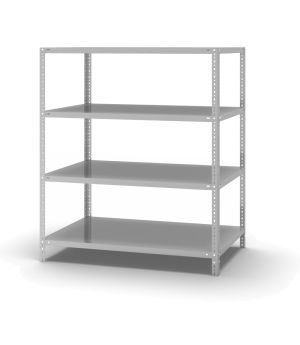 Fachbodenregal Grundregal WR, 1.500×1.300×800 mm, lichtgrau