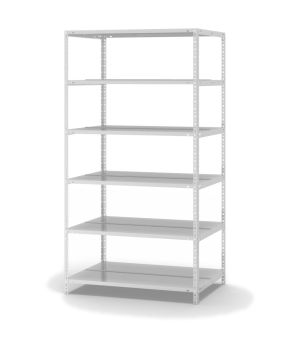 Aktenregal Grundregal WR, 1.850×1.000×600 mm, lichtgrau
