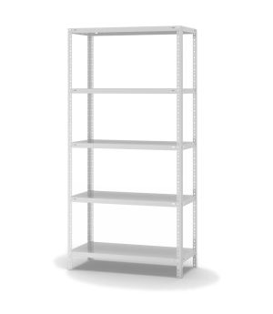 Fachbodenregal Grundregal WR, 2.000×1.000×400 mm, lichtgrau