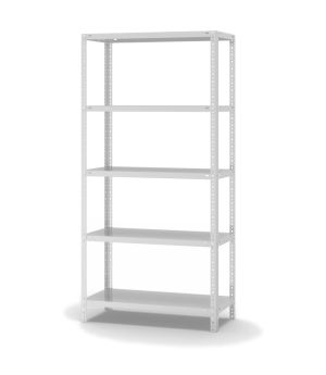 Fachbodenregal Grundregal WR, 2.000×1.000×400 mm, lichtgrau