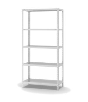 Fachbodenregal Grundregal WR, 2.000×1.000×400 mm, lichtgrau