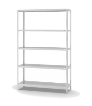 Fachbodenregal Grundregal WR, 2.000×1.300×400 mm, lichtgrau