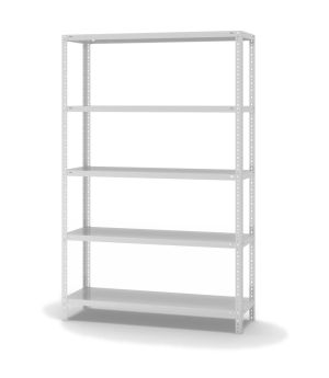 Fachbodenregal Grundregal WR, 2.000×1.300×400 mm, lichtgrau
