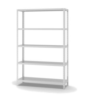 Fachbodenregal Grundregal WR, 2.000×1.300×400 mm, lichtgrau
