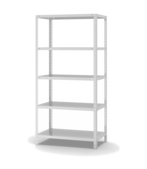 Fachbodenregal Grundregal WR, 2.000×1.000×500 mm, lichtgrau