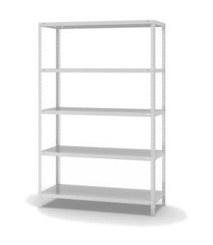 Fachbodenregal Grundregal WR, 2.000×1.300×500 mm, lichtgrau