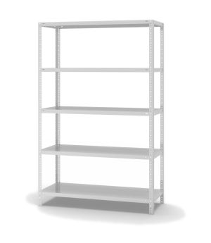 Fachbodenregal Grundregal WR, 2.000×1.300×500 mm, lichtgrau