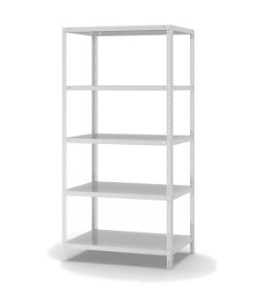 Fachbodenregal Grundregal WR, 2.000×1.000×600 mm, lichtgrau