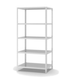 Fachbodenregal Grundregal WR, 2.000×1.000×600 mm, lichtgrau