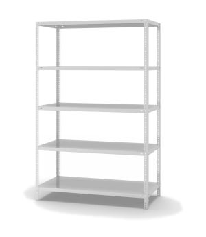 Fachbodenregal Grundregal WR, 2.000×1.300×600 mm, lichtgrau