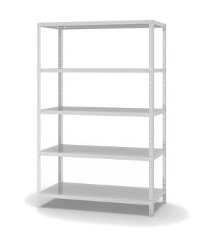 Fachbodenregal Grundregal WR, 2.000×1.300×600 mm, lichtgrau