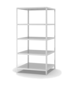 Fachbodenregal Grundregal WR, 2.000×1.000×800 mm, lichtgrau