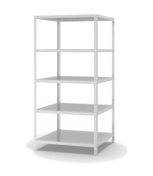 Fachbodenregal Grundregal WR, 2.000×1.000×800 mm, lichtgrau