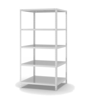 Fachbodenregal Grundregal WR, 2.000×1.000×800 mm, lichtgrau