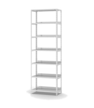 Aktenregal Grundregal WR, 2.200×750×300 mm, lichtgrau