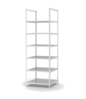 Aktenregal Grundregal WR, 2.200×750×600 mm, lichtgrau