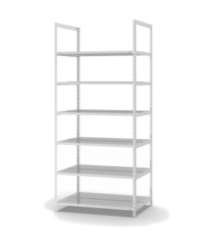 Aktenregal Grundregal WR, 2.200×1.000×600 mm, lichtgrau