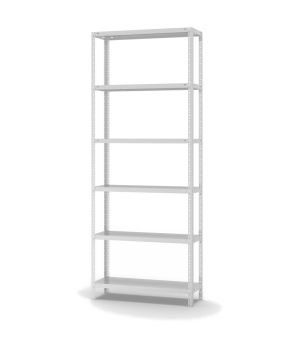 Fachbodenregal Grundregal WR, 2.500×1.000×300 mm, lichtgrau