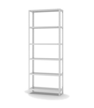 Fachbodenregal Grundregal WR, 2.500×1.000×300 mm, lichtgrau